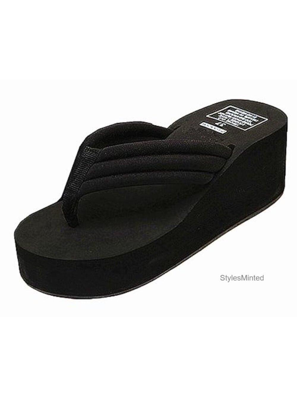 Women's High-Heeled Wedge Flip Flops Sandals - EVA Foam Open Toe Slippers